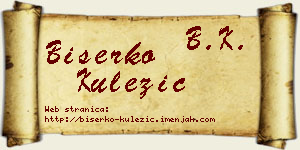 Biserko Kulezić vizit kartica